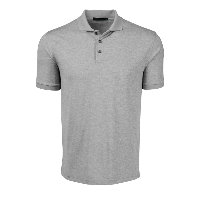 Light Grey Heather Greyson Guide Sport Short Sleeve Performance Polo - Front View | Greyson Clothiers