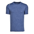 Navy Heather Guide Sport Short Sleeve Athletic Tee - Front View, Wolf Logo, brrrº Cooling Fabric | Greyson Clothiers