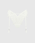 High Leg G-String Panty with Garter Straps