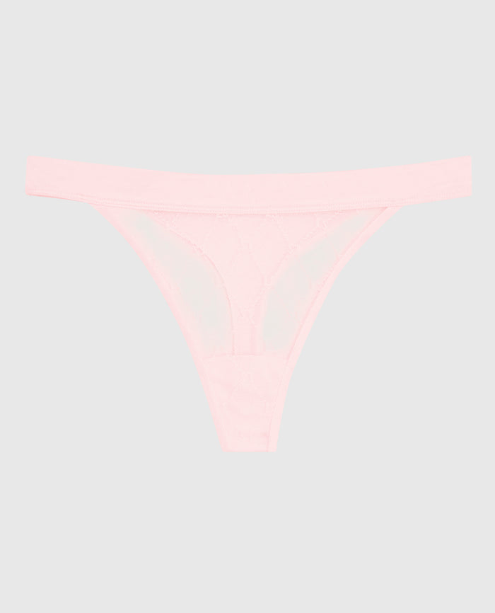 High Leg Medium Rise Thong Panty
