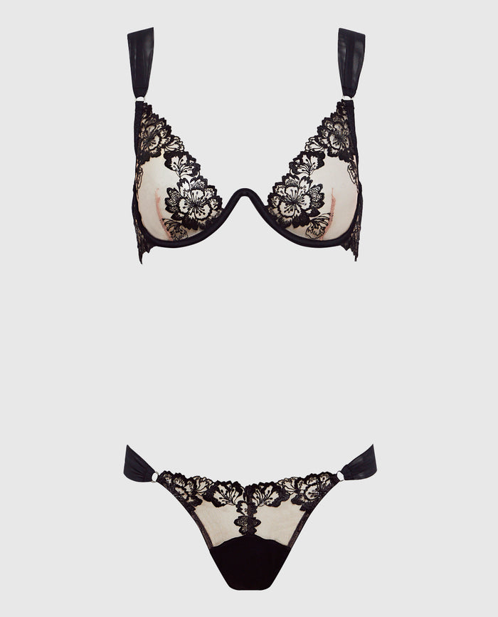 High Leg Thong Lace Panty