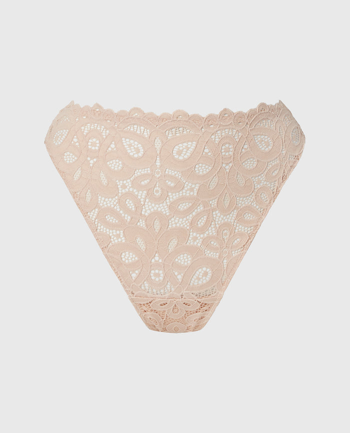 High Waist Mini Cheeky in Craft Lace in Moonlight
