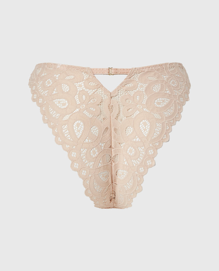 High Waist Mini Cheeky in Craft Lace in Moonlight
