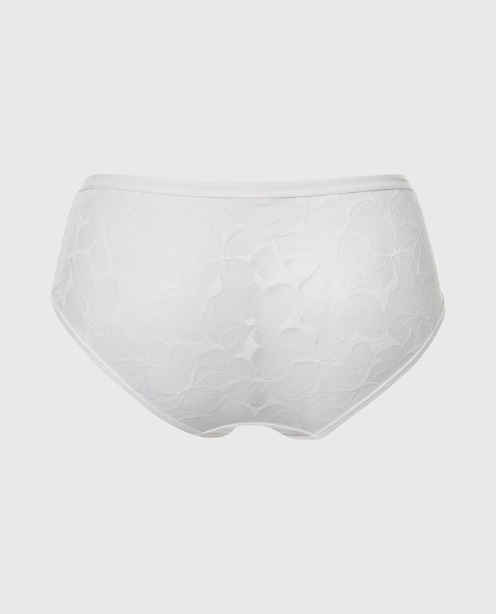 High-Waisted Lined Brief in Powdered Sugar