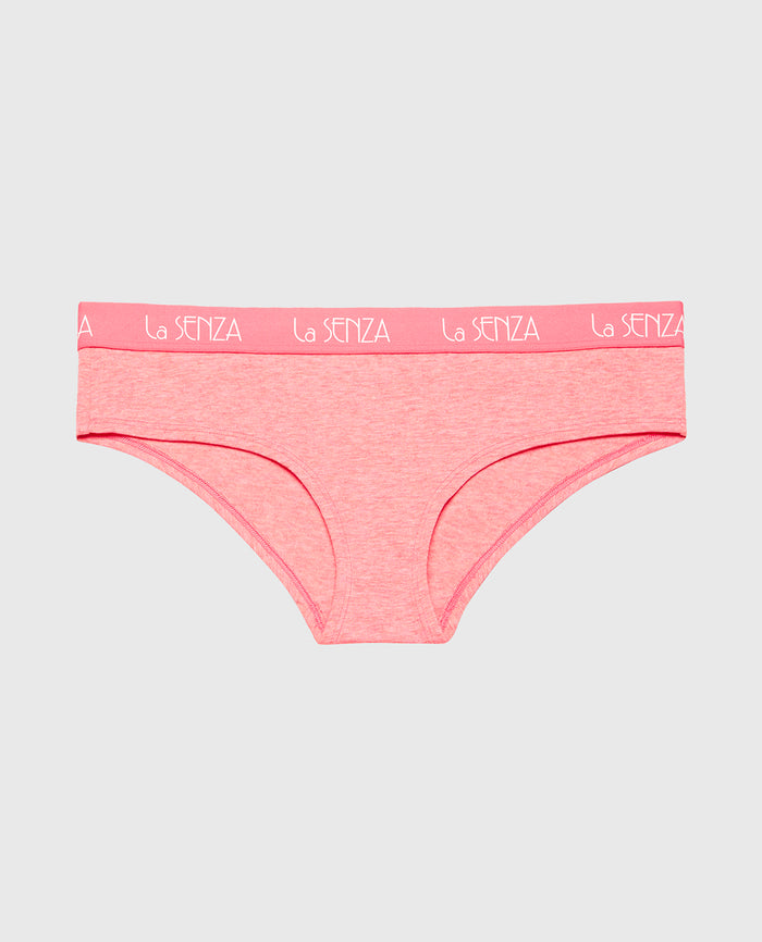 Hipster Panty with Art Deco Logo in Pink Lemonade Heather