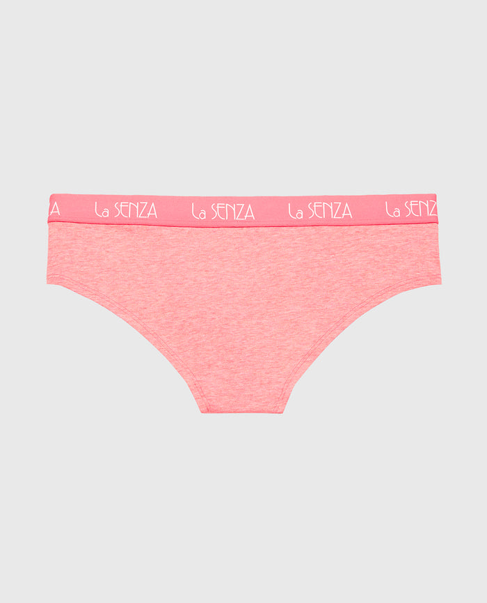 Hipster Panty with Art Deco Logo in Pink Lemonade Heather