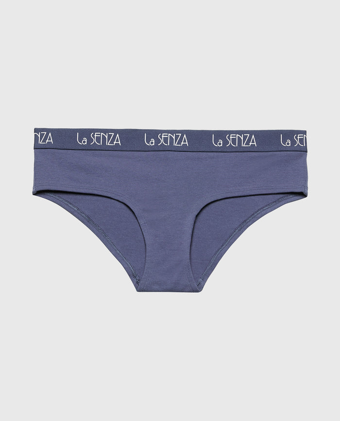 Hipster Panty with Art Deco Logo in Vintage Indigo