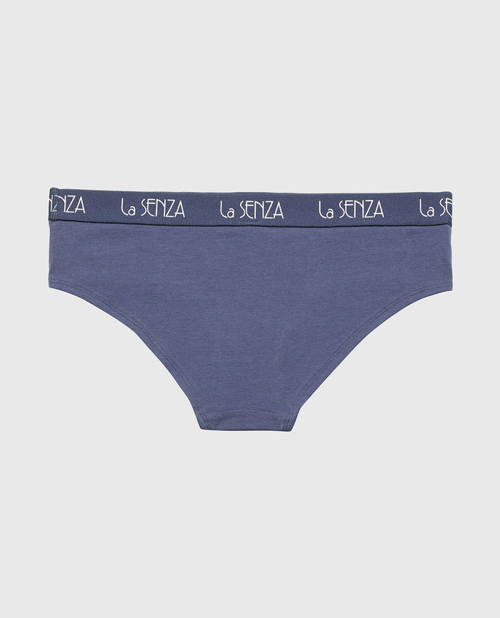 Hipster Panty with Art Deco Logo in Vintage Indigo