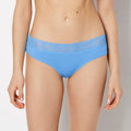 Hipster Panty With Lace Trim in Azure Blue