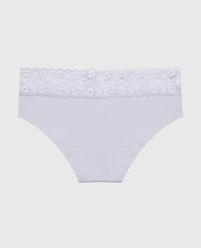 Hipster Panty With Lace Trim in Cosmic Sky