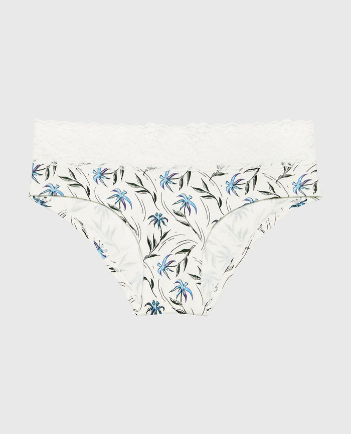 Hipster Panty With Lace Trim in Falling Foliage