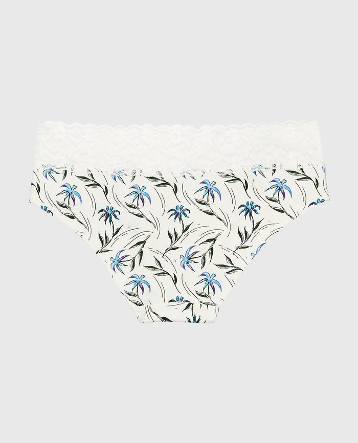Hipster Panty With Lace Trim in Falling Foliage