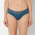 Hipster Panty With Lace Trim in Legion Blue