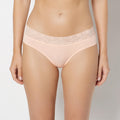 Hipster Panty With Lace Trim in Tropical Peach