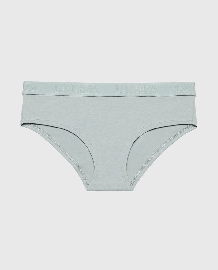 Hipster Panty With Logo Band in Lead