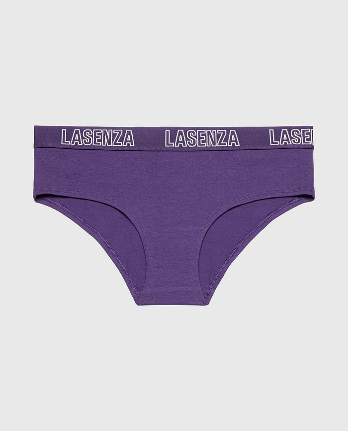 Hipster Panty With Logo in Mulberry Purple
