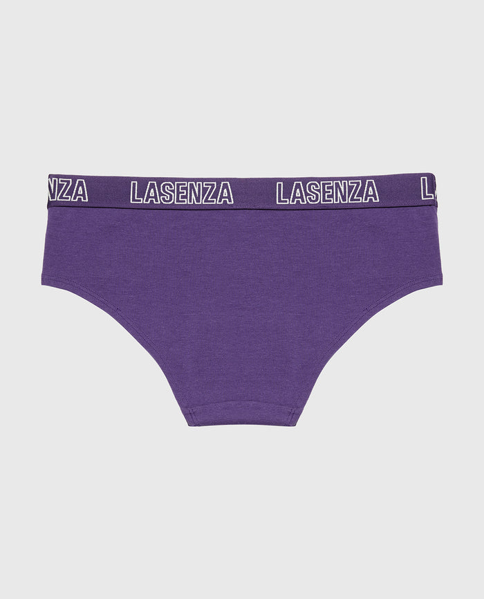 Hipster Panty With Logo in Mulberry Purple