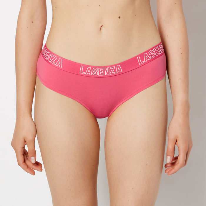 Hipster Panty With Logo in Pink Flambe