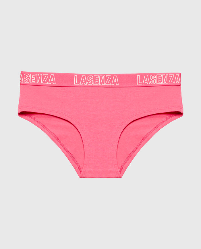 Hipster Panty With Logo in Pink Flambe