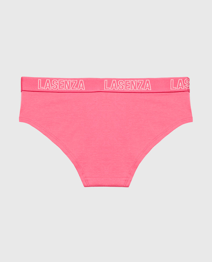 Hipster Panty With Logo in Pink Flambe
