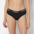 Hipster Panty With Logo in Tuxedo Black