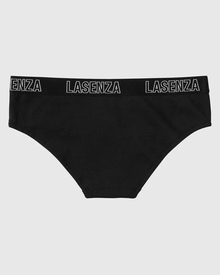 Hipster Panty With Logo in Tuxedo Black