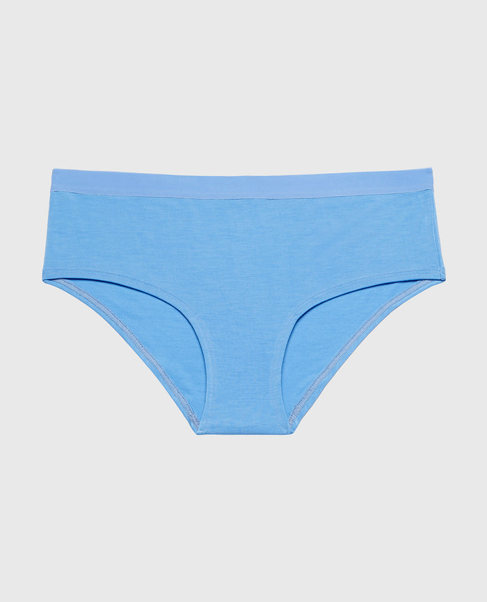 Hipster Panty With Vanishing Trim in Azure Blue