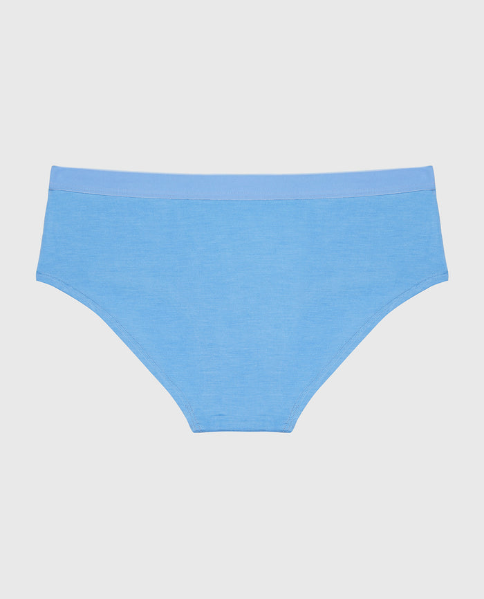 Hipster Panty With Vanishing Trim in Azure Blue
