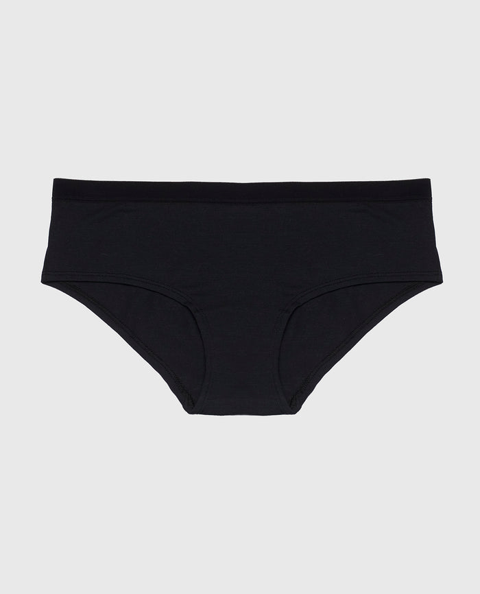 Hipster Panty with Vanishing Trim in Tuxedo Black