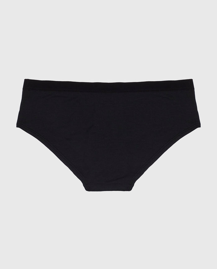 Hipster Panty with Vanishing Trim in Tuxedo Black