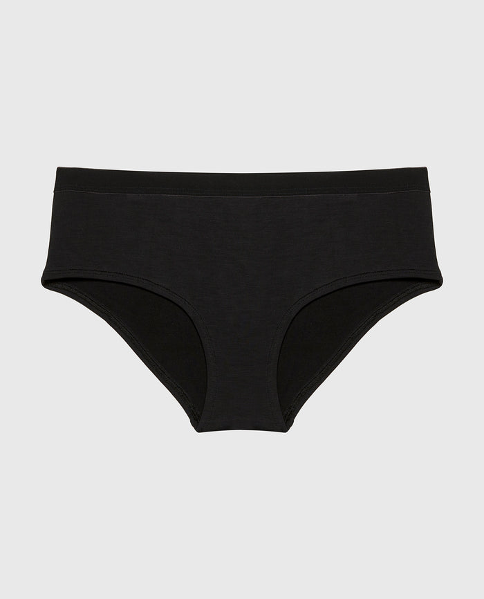 Hipster Panty with Vanishing Trim in Tuxedo Black