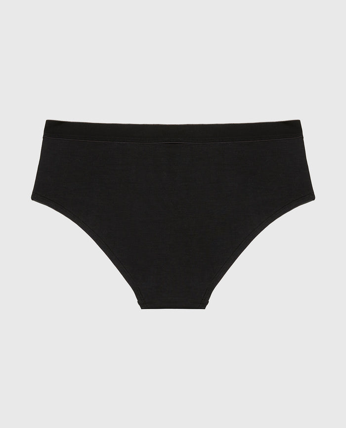 Hipster Panty with Vanishing Trim in Tuxedo Black