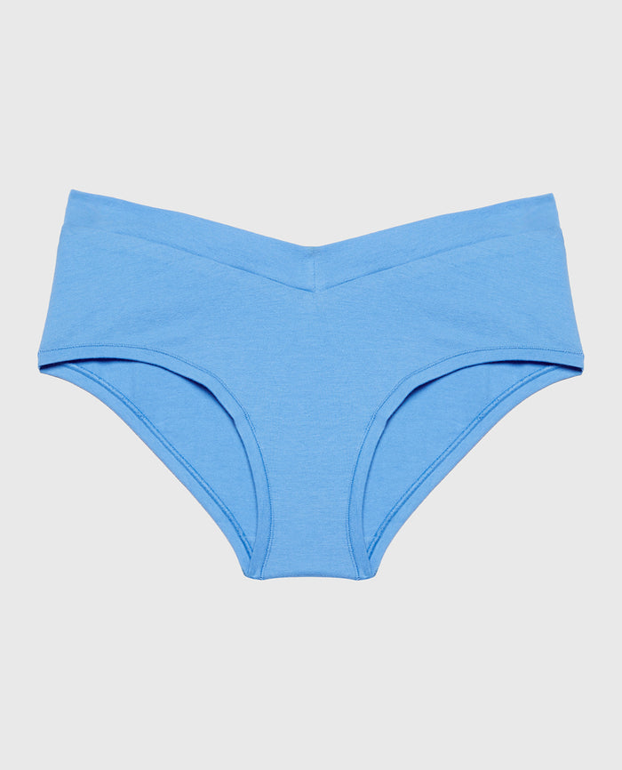Hipster Wide Waist Cotton Panty in Azure Blue