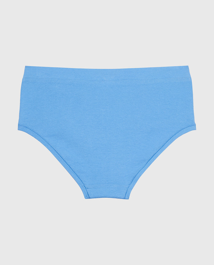 Hipster Wide Waist Cotton Panty in Azure Blue