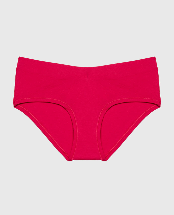 Hipster Wide Waist Cotton Panty in Passion Red