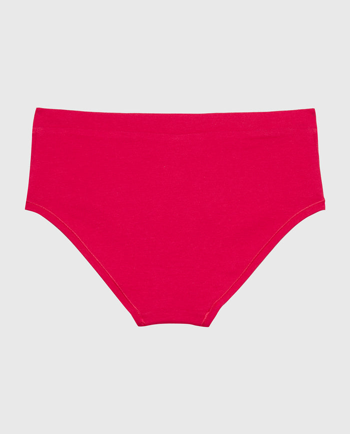 Hipster Wide Waist Cotton Panty in Passion Red