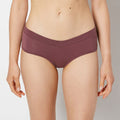 Hipster Wide Waist Cotton Panty in Plum Wine