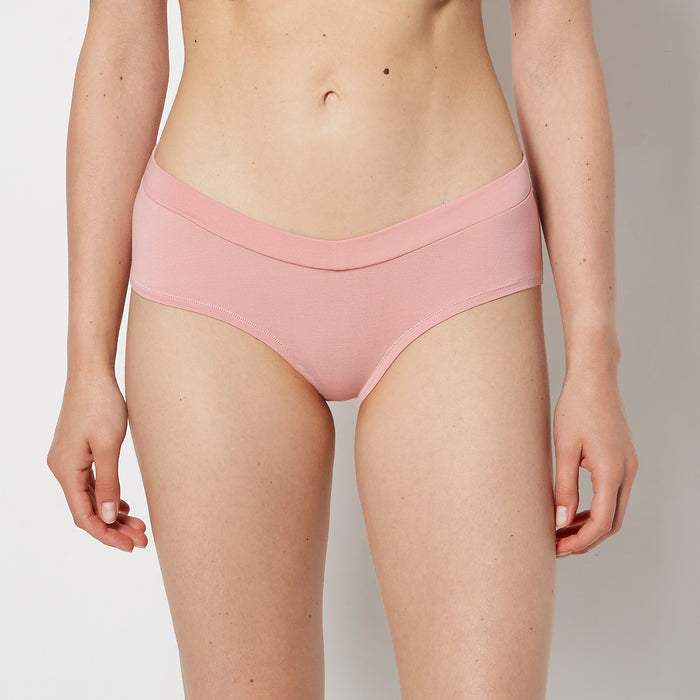 Hipster Wide Waist Cotton Panty in Rose Elegance