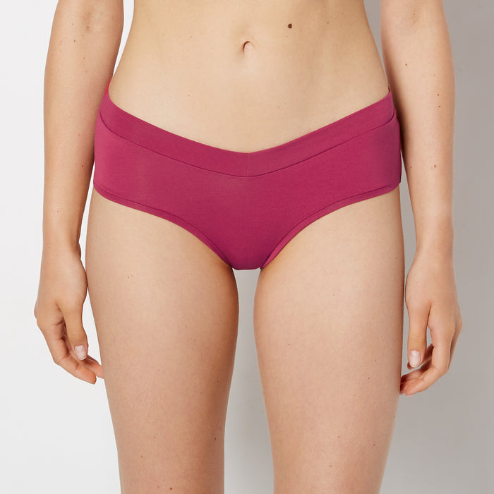 Hipster Wide Waist Cotton Panty in Sangria
