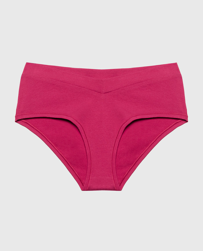 Hipster Wide Waist Cotton Panty in Sangria