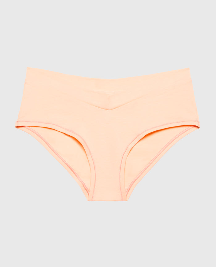Hipster Wide Waist Cotton Panty in Tropical Peach