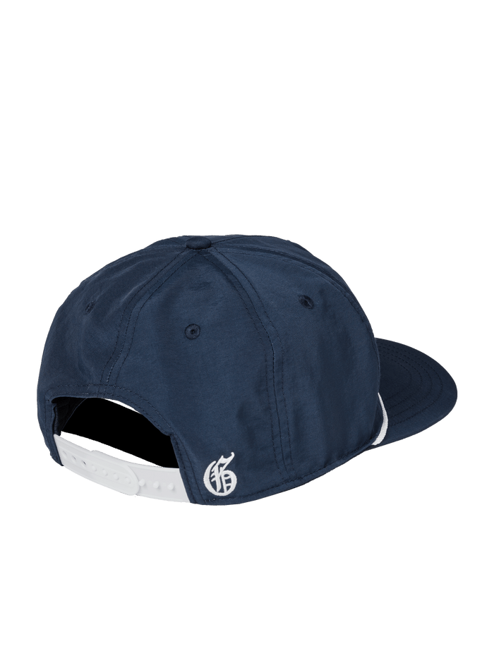 Maltese Blue H.S. Nautical Wolf Rope Hat - Back View with Greyson Logo Snapback | Greyson Clothiers