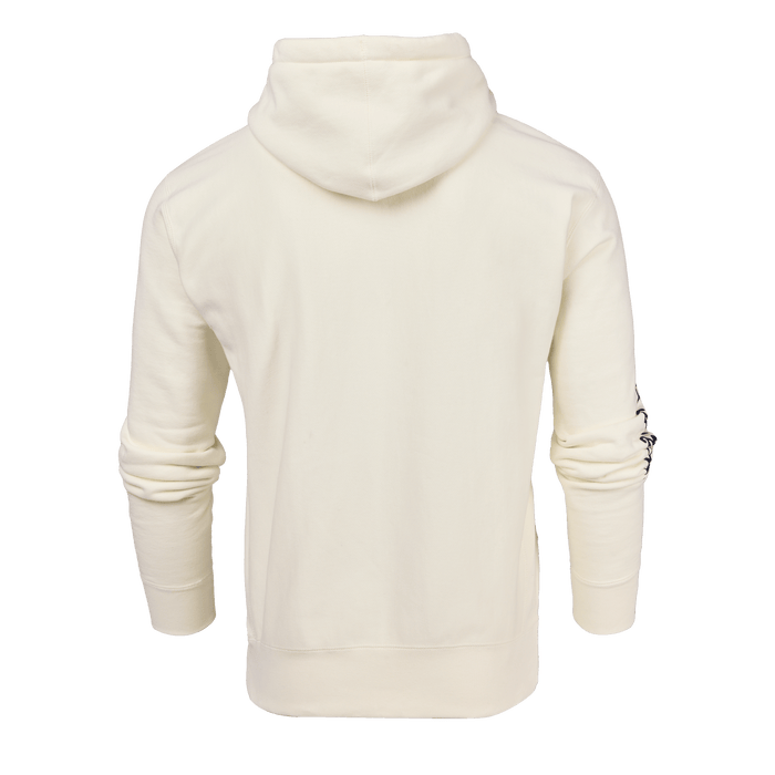 Bone H.S. Sailing Wolf Fireside Hoodie - Back View, Clean Hood and Ribbed Cuffs | Greyson Clothiers
