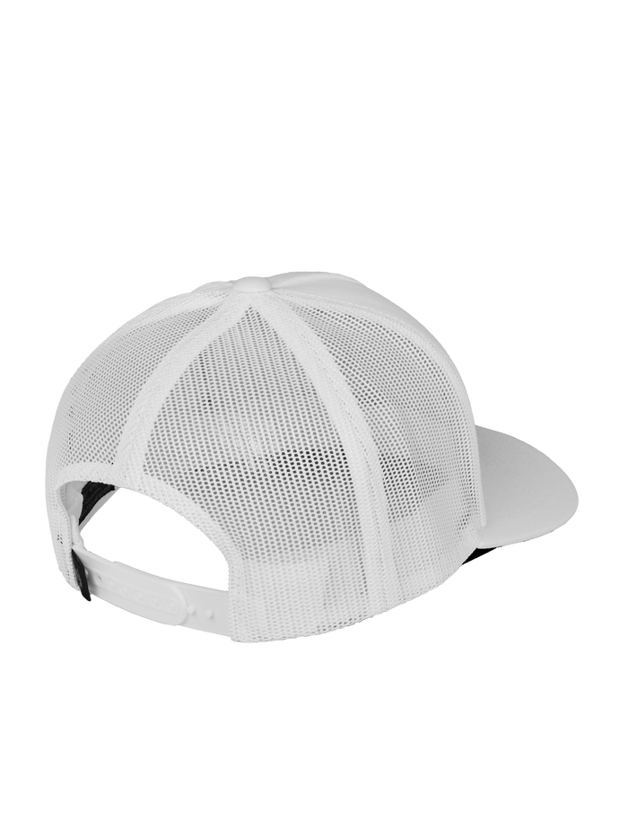 Arctic H.S. Woven Patch Trucker Hat - Back View, Breathable Mesh & Adjustable Snap Closure | Greyson Clothiers