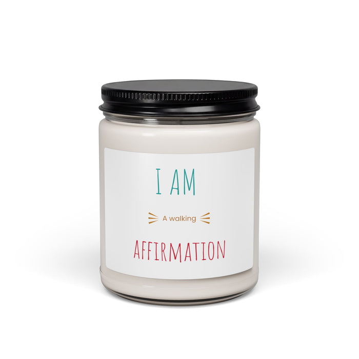 I Am A Walking Affirmation Soy Candle — 9oz Scented Jar (Self-Love, Relaxation Gift)