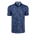 Maltese Blue Icon Camo Short Sleeve Performance Golf Polo - Front View | Greyson Clothiers