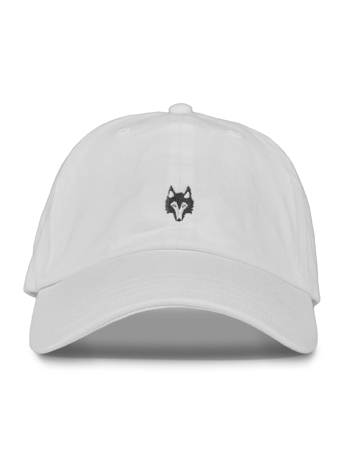 Greyson Clothiers Icon Dad Hat in Arctic - Front View, Unstructured Cotton-Twill Cap with Wolf Logo