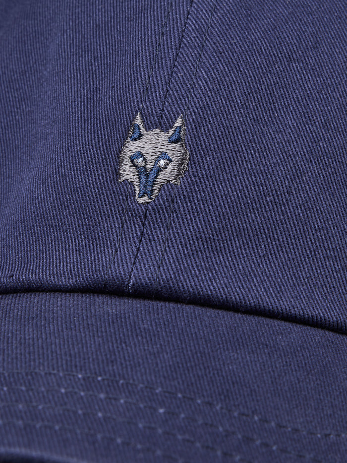 Greyson Clothiers Icon Dad Hat in Maltese - Wolf Embroidery Logo Close-Up on Cotton-Twill | Greyson Clothiers