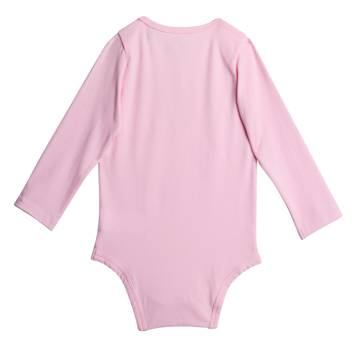 Ballet Slipper Pima Cotton Icon Pups Baby Onesie - Back View, Long Sleeve | Greyson Clothiers