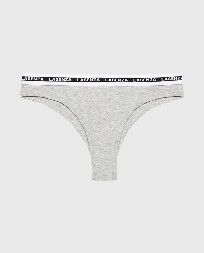 Icons Thong Panty in Heather Grey